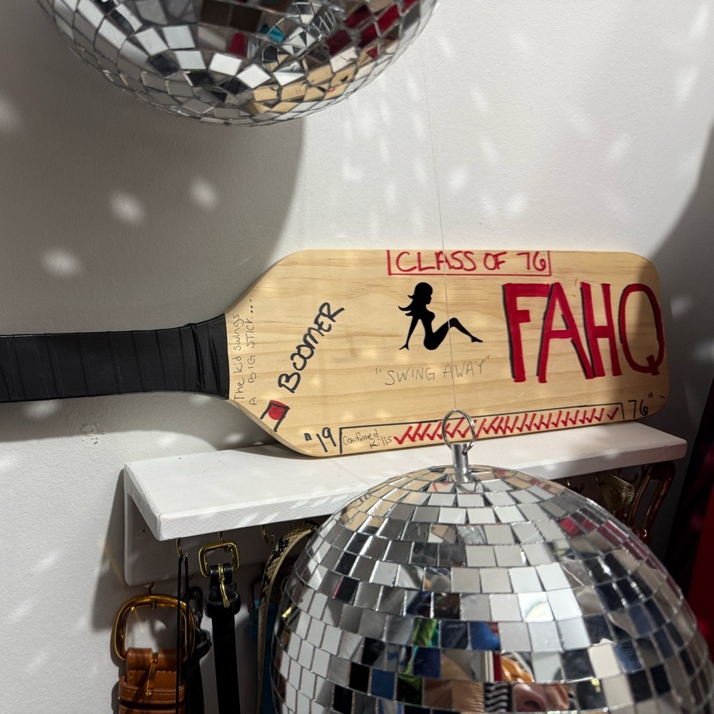 Dazed & Confusd Costume Wooden Paddle with Black Grip Halloween or Theme Party